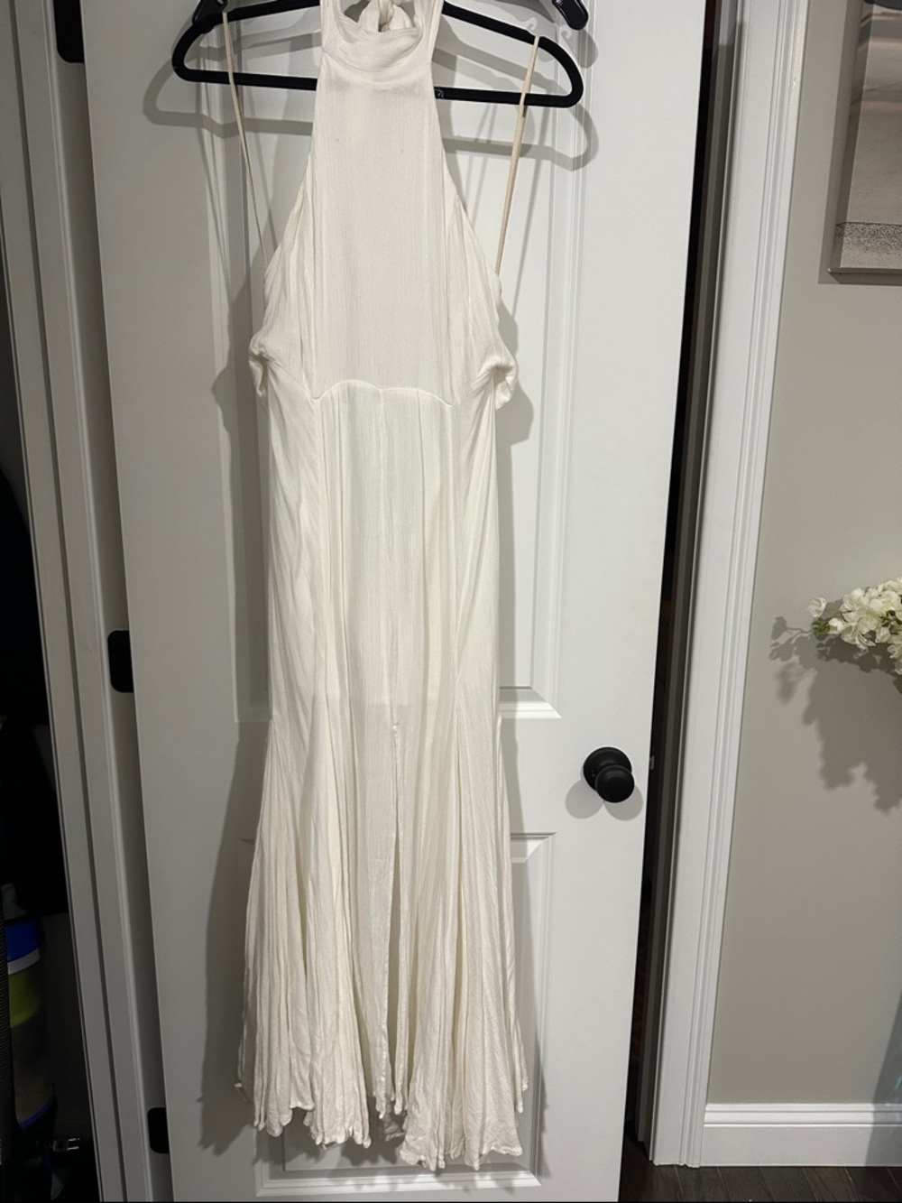 Free People Ivory High-Neck Maxi Dress